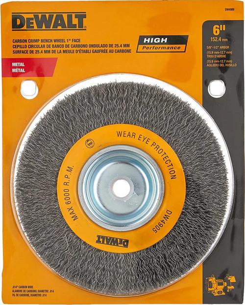6"SERTISSAGE DE FIL DE BANC WHL,5/8-1/2 ARBOR,WID