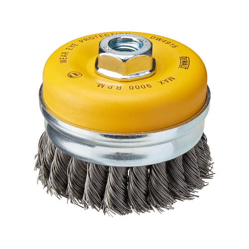 KNOTTED CUP BRUSH/CARBON STEEL 5/8-11