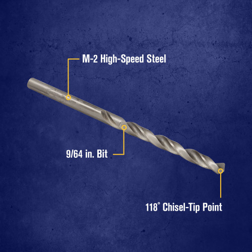 1/2" X   8" X 13-1/2" 2 CUTTER SDS MAX ROTARY HAMMER BIT