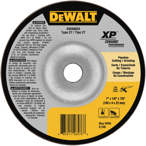 7" X 1/8" X 7/8" CERAMIC ABRASIVE