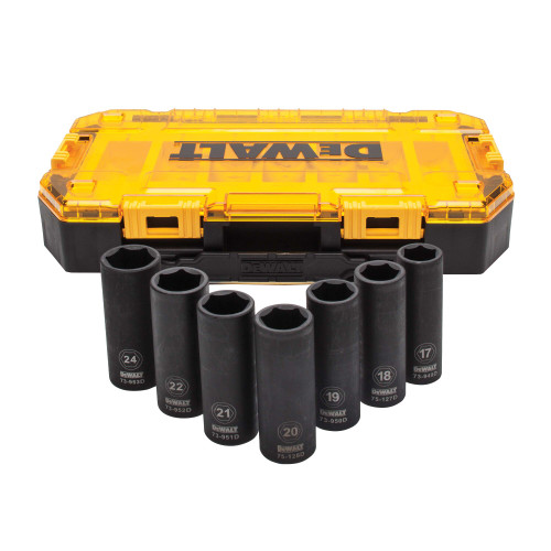 TOUGH BOX 7PC MM 1/2 DR DP IMP SKT SET