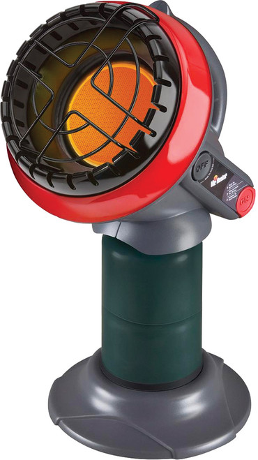 LITTLE BUDDY PORTABLE PROPANE HEATER, REQUIRES A DISPOSABLE 1 LB PROPANE CYLINDER, 3,800 BTU/HR