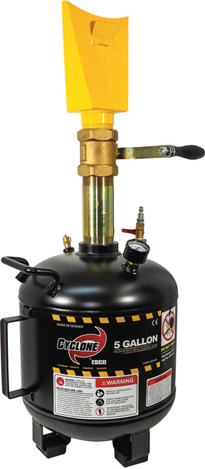 PG357 - 5-GALLON CYCLONE™ CLASSIC BEAD SEATER TANK WITH “COWBELL” STYLE BARREL