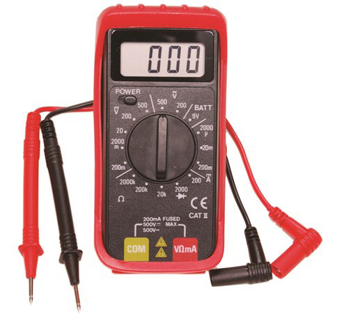 Mini Digital Multi-Meter w/ Holster - 16 Test Ranges, 6 Functions, Pocket Size