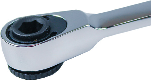 PG182 - 1/4" SQUARE DRIVE 8" LONG LOW PROFILE S-SHAPED MAGNETIC BIT DRIVE RATCHET WITH 5° RETURN ANGLE