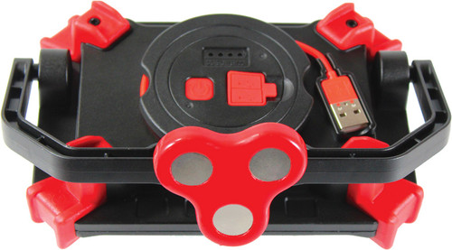 PG403 - 1000 LUMENS COB LED XTREME RECHAR. LAMPE DE MISE AU POINT AVEC SUPPORT ROTATIF ET BASE MAGNÉTIQUE AMOVIBLE, ROUGE