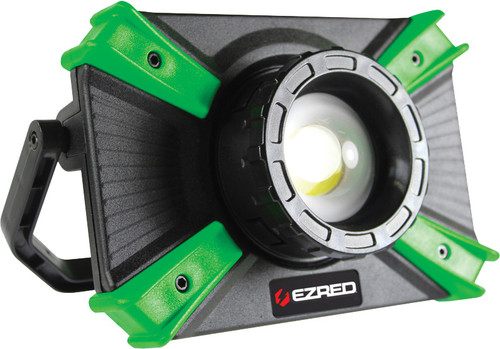 PG398 - 1000 LUMENS COB LED XTREME RECHAR. FOCUSING LIGHT W/ ROTATING STAND & DETACHABLE MAGNETIC BASE, GREEN