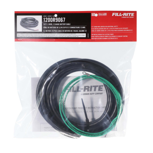 18' 12 Gauge 2 Wire Battery Cable and 5' Gorund Wire.