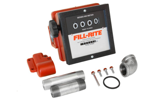 23 to 151 LPM Meter Kit.  Accuracy of ±2%.  Liter Register, Left to Right Flow, 1" NPT Threads.  Reg - 901CLMK4200