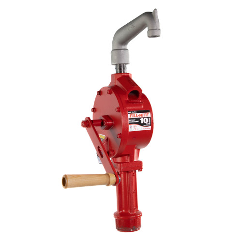 10 GPM, pompe à main rotative, bec de seau, tube d’aspiration en acier télescopique (20 « x 341/2 »), disjoncteur à vide.