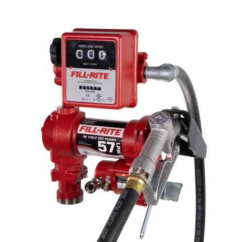 Pompe 57 LPM, pompe 12V DC, tuyau de 3/4 " x 3,6 m, buse manuelle de 3/4 « , fil de terre de 1,5 mètre avec clip, 5,5 m 3