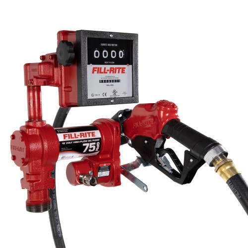 76 LPM, 12V DC High Flow Pump, 1 » x 3.6 m Hose, 1 » Ultra High Flow Automatic Buse (Truck Stop Spou - FR4211HEBL