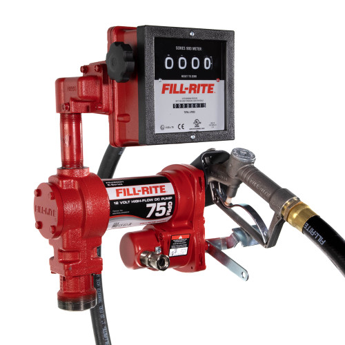 76 LPM, 12V DC High Flow Pump, 1" x 3.6 m Hose, 1" Manual Nozzle, 1.5 Meter Ground Wire with Clip, 5