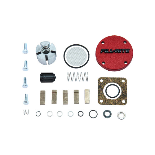 Kit de reconstruction pour toutes les pompes de la série 1200G, 2400G, 4200G, 4400G, SD1200G, 600G et SD600G.  Contient tous les joints et joints, le couvercle du rotor, les boulons de couvercle de rotor, le rotor, la clé de rotor, les aubes de bronze (5), la vanne et le ressort de dérivation et l’écran d’entrée.