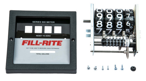Gallon Register and Faceplate Kit for 900 Series Meters.  Contains Gallon Register, Gallon Faceplate, Pinon Bevel Gear, Bezel, Register Screws (2), Faceplate Screws (2) and Bezel Screws (2).