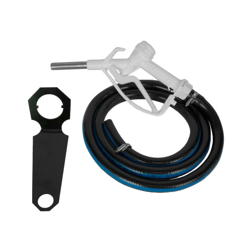 Kit de tuyaux DEF.  Tuyau de 3/4" x 6', buse manuelle en polypropylène avec bec en acier inoxydable, support de tuyau.  Utilisation avec FRAP32V pompe à air DEF.