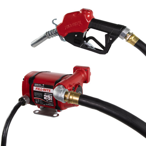 Anciennement connu sous le nom de NX3210FB. 25 GPM, 12-24V DC Ultra High Flow Pump, 1" x 18' Hose, Ultra High Flow A