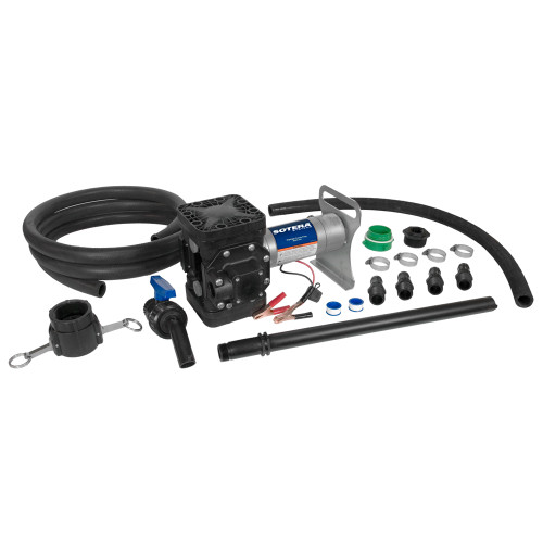 12V DC Double Diaphragm Pump w/ Santoprene Diaphragms; 20' Battery Cable with Clips and 30 Amp Fuse; - SS415BX731PG