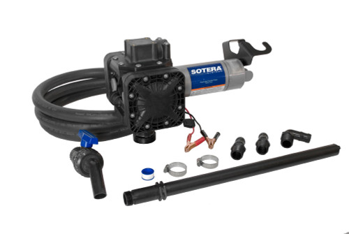 12V DC Double Diaphragm Pump w/ Santoprene Diaphragms; 20' Battery Cable with Clips and 30 Amp Fuse; - SS420B