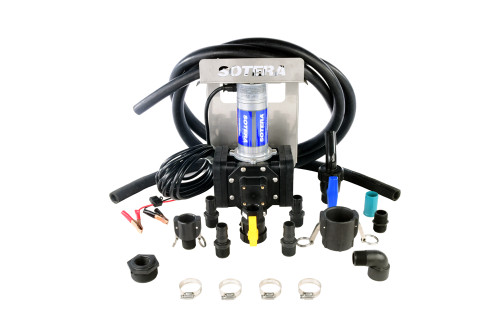 12V DC Double Diaphragm Pump w/ Santoprene Diaphragms; IBC Tote Mounting Bracket; 20' Battery Cable