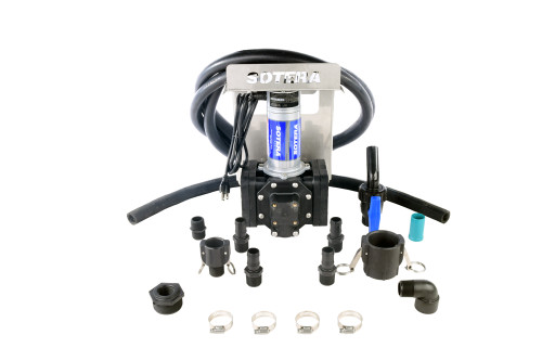 115V AC Double Diaphragm Pump w/ Santoprene Diaphragms; IBC Tote Mounting Bracket; 20' Battery Cable