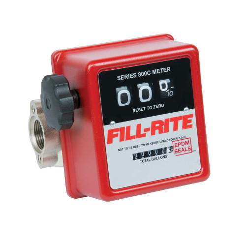 METER,  ALS, 1"  LITERS, BSP, BLACK