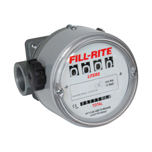 23 to 230 LPM Meter.  Liter Register.  Accuracy ±2%.  Left to Right Flow.  For Use with Low Viscosit