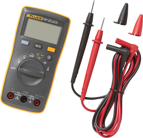 PG55 - MODEL 107, PALM-SIZED CAT III DIGITAL MULTIMETER, AC/DC 600V, 10A