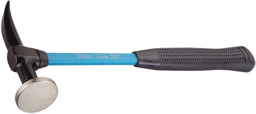 PG306 - MARTEAU CISEAU EN CROIX COURBÉE AVEC POIGNÉE EN FIBRE DE VERRE, FACE RONDE DE 1-9/16 » DE DIAMÈTRE, CISEAU DE 3 » DE LONG