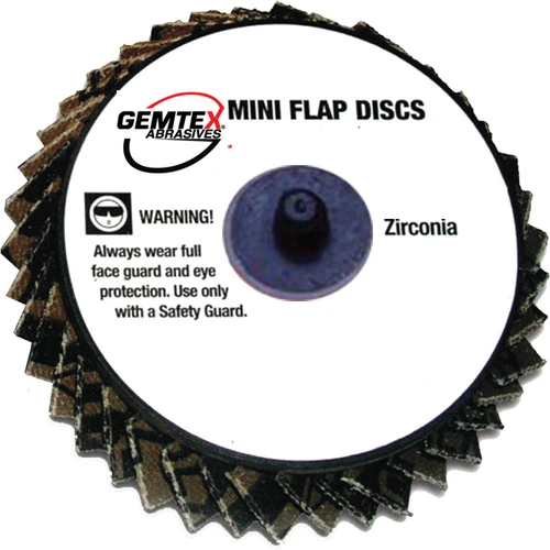 PG105 - Disque à lamelles en zircone de qualité supérieure, face plate, diamètre 5 cm, grain 60, type 27, application à rouleau, 30 000 tr/min - Lot de 10