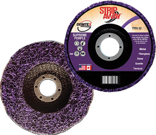 PG112 - DISQUES BRITE PREP™ DÉTACHABLES® DE 4,5 » EN CARBURE DE SILICONE, SUPREME (VIOLET), ARBRE DE 7/8 », PAQUET DE 5