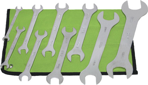 PG156 - ENSEMBLE DE CLÉS OUVERTES MÉTRIQUES SUPER MINCES DE 9 PIÈCES, 8 MM-32 MM