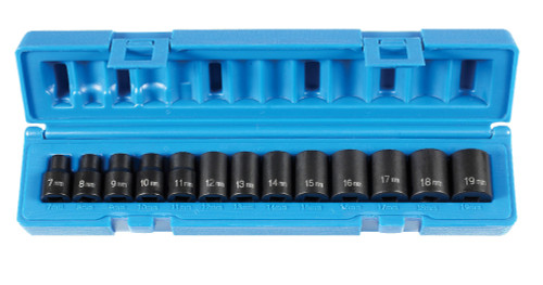 3/8" Drive 13 Pc. Std. Length Metric Set - 12 Point