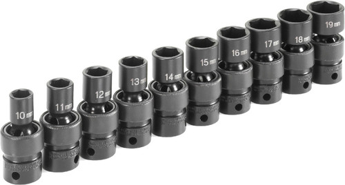 PG151 - 3/8" DR. 12 PC. 6 PT. STANDARD LENGTH FRAC. UNIV. SET