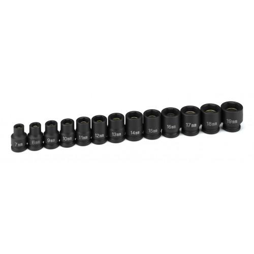 3/8" Drive 13 Pc. Metric Magnetic Impact Set