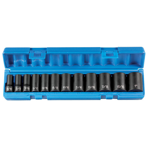 PRISE 3/8" Ensemble standard semi-profond de 12 pièces