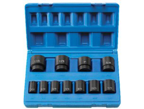 1/2" Drive 11 Piece Standard Set - 8 Point
