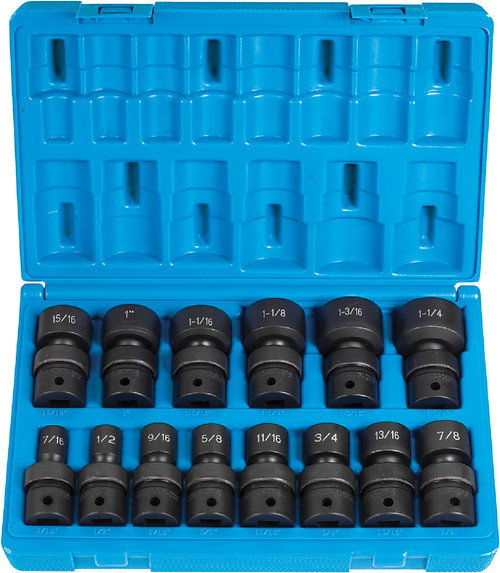 PG144 - PRISE 1/2" 14 PC. FRACT DE LONGUEUR STANDARD. UNIV. SET