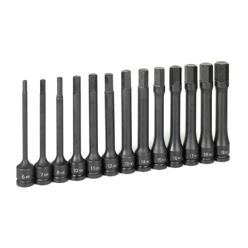 1/2" Drive 13 Pc. 6" Length Metric Hex Driver Set