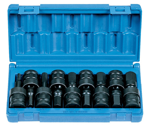 PRISE 1/2" Ensemble de tournevis hexagonaux universels métriques de 9 pièces