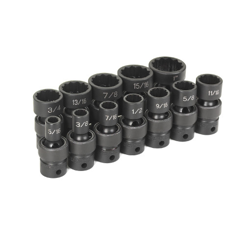 3/8" Dr. 12 Pc. 12 Point Std. Fractional Univ. Set