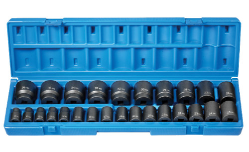 PG149 - 1/2" DR. 26 PC. STANDARD LENGTH METRIC SET - 12 POINT