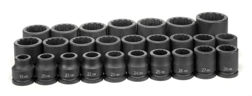 3/4" Dr. 26 Piece Metric Master Set - 12 Point