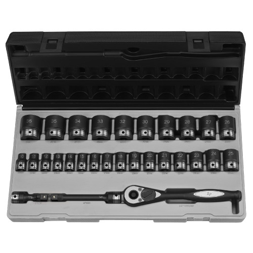 1/2" Dr. 29pc Metric Duo-Socket Set - 12 Point