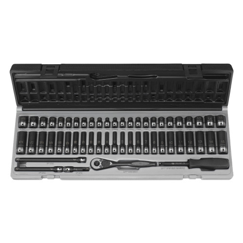 1/4" Dr. 53pc Fract. & Metric Duo-Socket Set - 6 Point