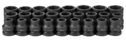 1" Dr. 26 Pc. Ensemble métrique 19mm à 44mm 1" Dr. 26 Pc. Ensemble métrique 19mm à 44mm