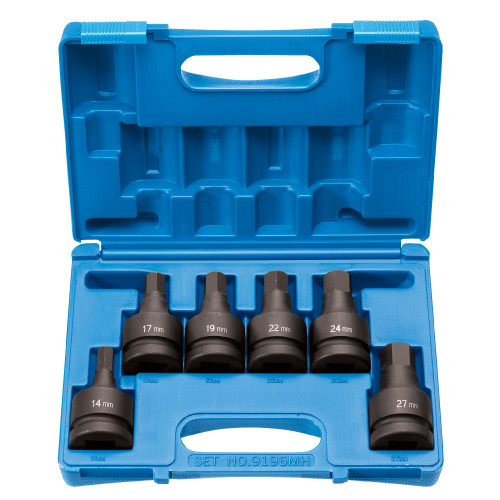 1" Drive 6 Piece Hex Driver Metric Set