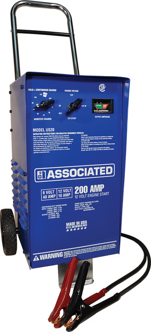 PG400 - CHARGER, 6/12V 40/40/10A, 200A CRANKING ASSIST, WHEELS (WITH TIMER)