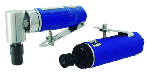 Composite Body 1/4" 90° Angle Die Grinder AND Blue Composite Body 1/4" Medium Die Grinder Kit