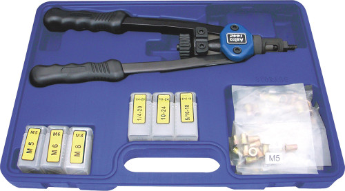 PG321 - 13" NUT/THREAD SETTING HAND RIVETER KIT WITH RIVET NUT ASSORTMENT